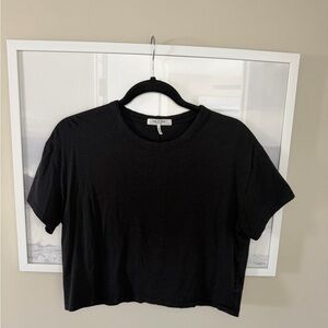 Rag & Bone Mai Crop Tee - black size small - so soft!